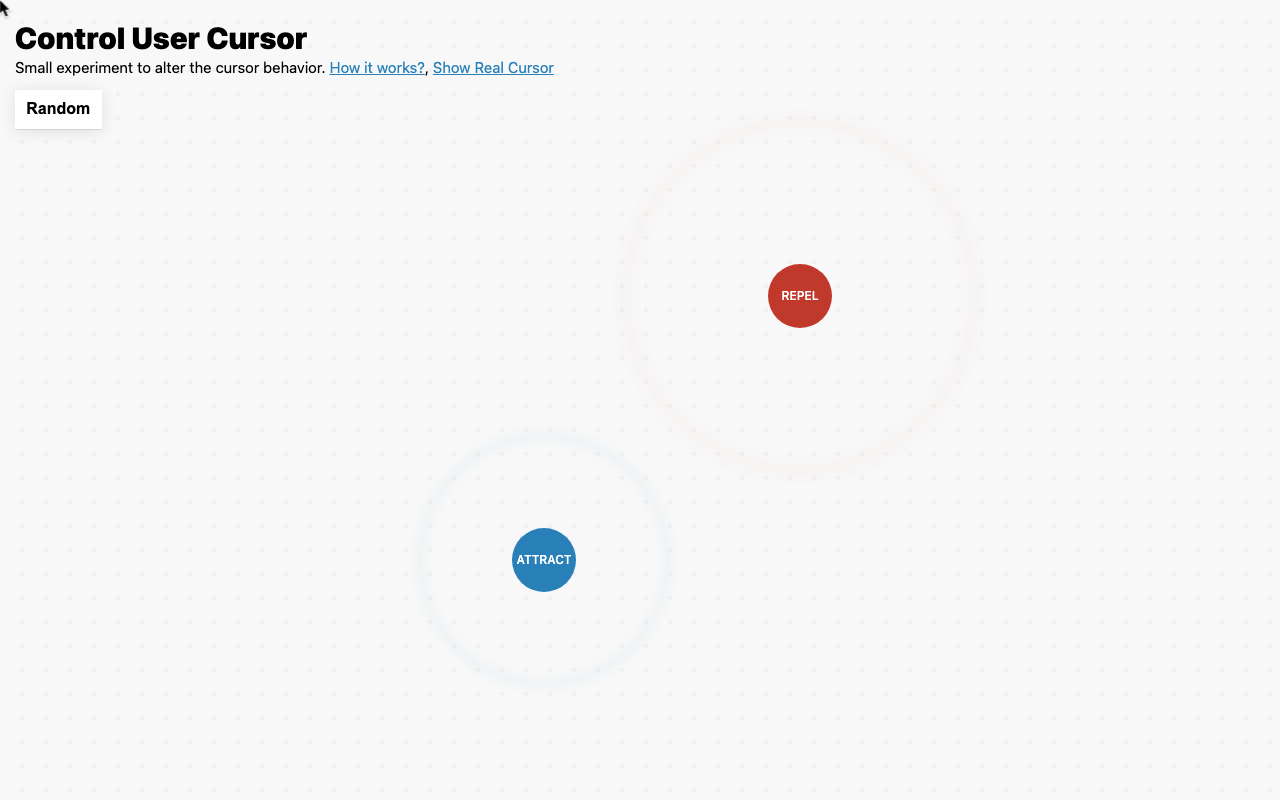 Control User Cursor